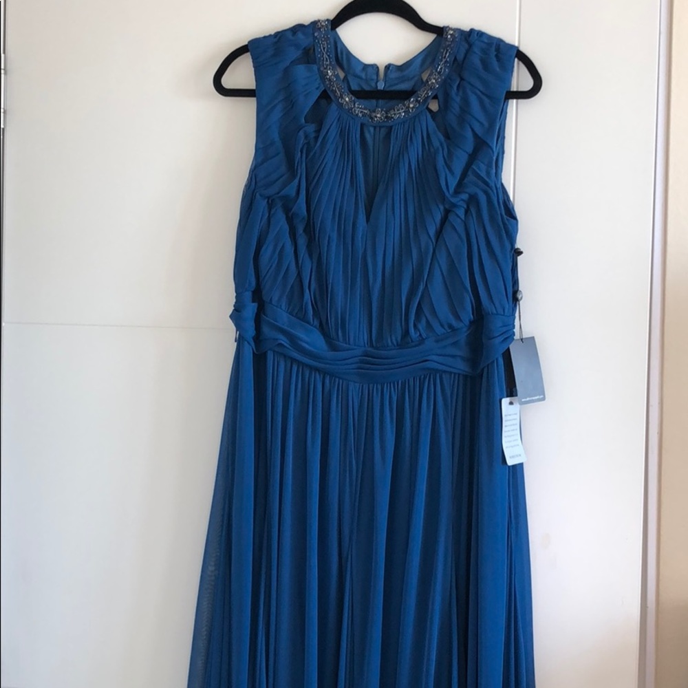 Adrianna Papell Cobalt Blue Full Length Gown